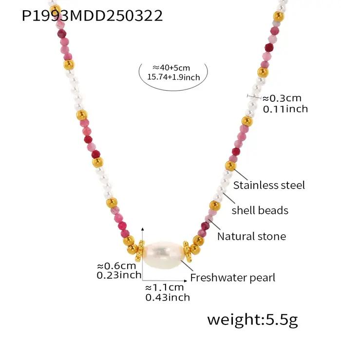 Collier étanche de perles fait à la main pour femmes