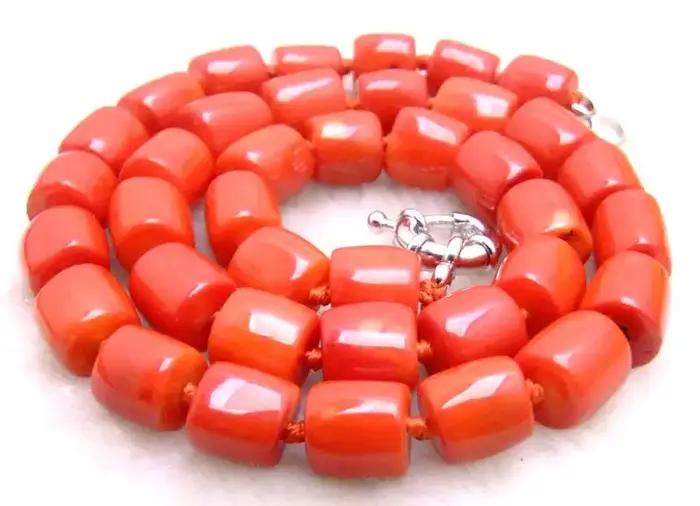 Collier en pierre rouge naturel pour femme