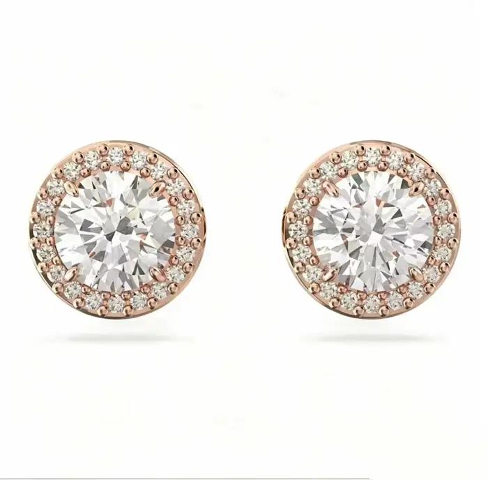Ensemble de collier, bracelet et boucles d'oreilles en zircon classique de haute qualité, argent S92