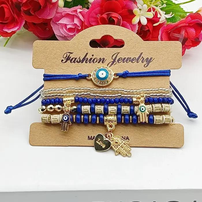 Ensemble de bracelets main de Fatima pour femme