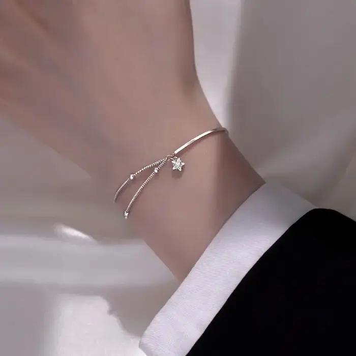 Bracelets étoiles magnifiques en argent 2025 pour femmes et filles
