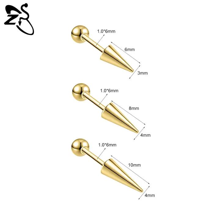 Boucle d'Oreille Punk en Acier Inoxydable pour Homme et Femme