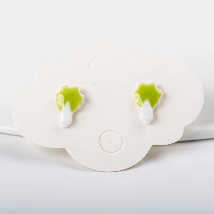 Boucles d'oreilles à tige en céramique pour femmes et filles, accessoires de bijoux de bricolage, st