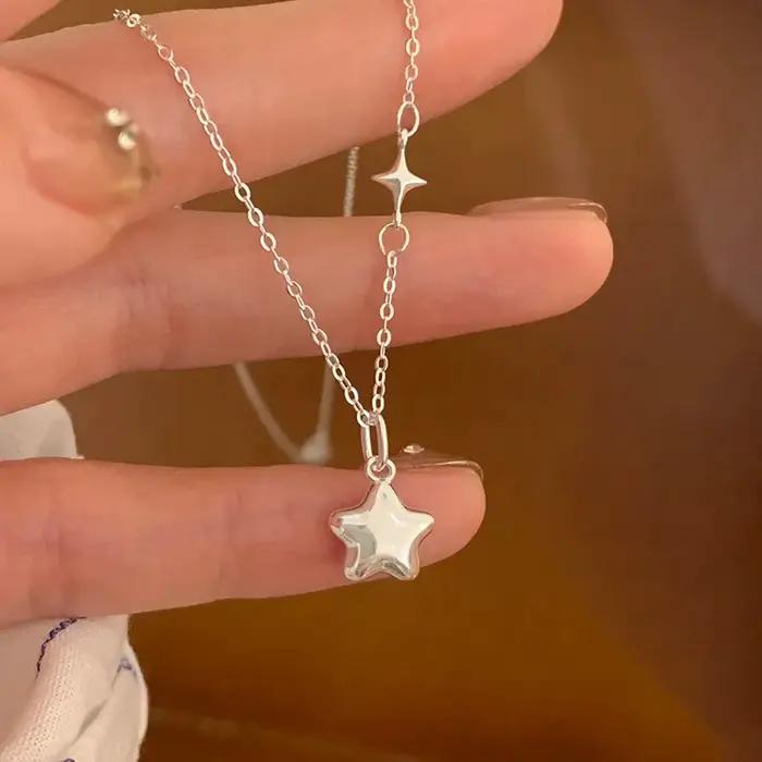 Collier étoile en argent Sterling 925 pour femmes