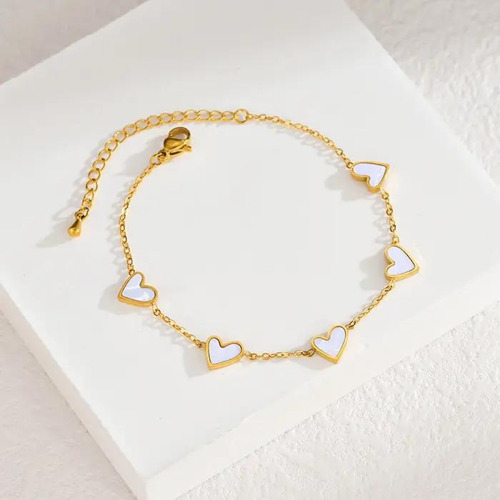 Bracelet romantique en forme de cœur pour femmes