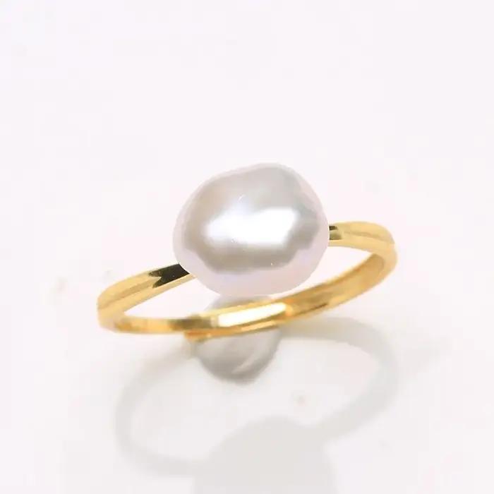 Bague en perles baroques naturelles