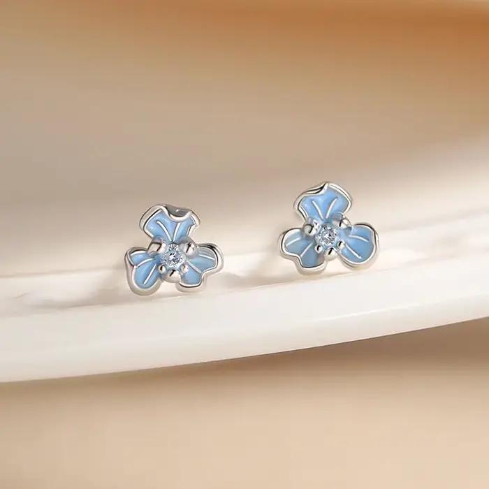 Boucles d'oreilles en argent Sterling 925 et Zircon pour femmes