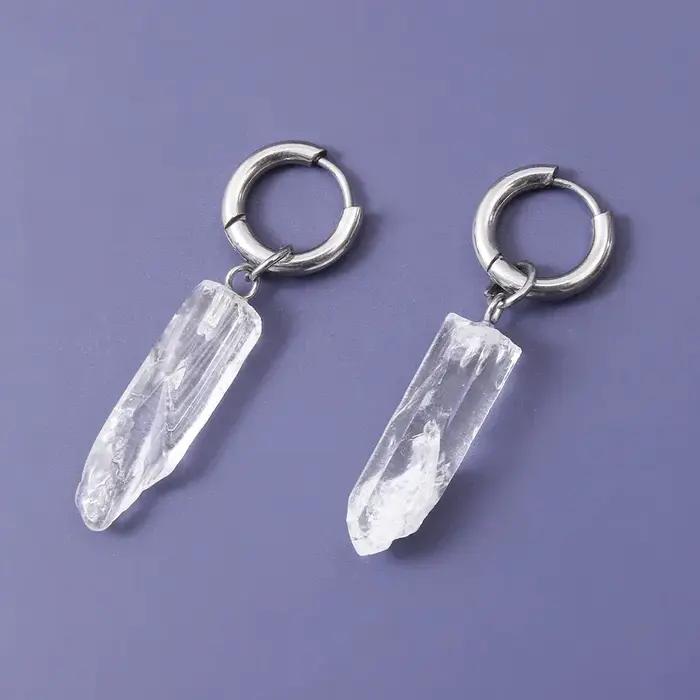 Boucles d'oreilles en cristal de couleur claire