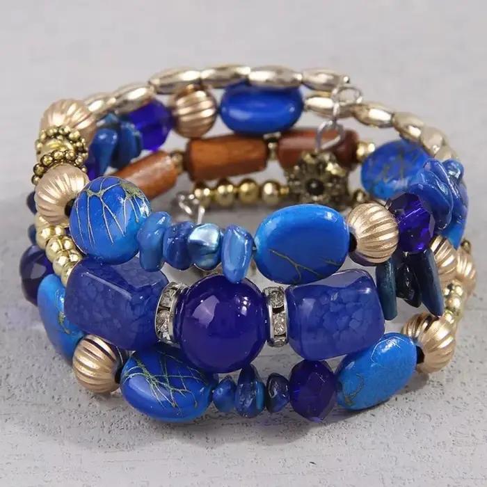 Bracelets multicouches en pierre de résine