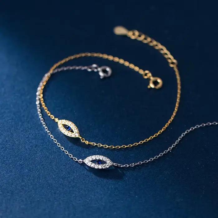 Bracelet en argent sterling 925 serti de zirconium blanc élégant à offrir pour femmes occasions festives et romantiques