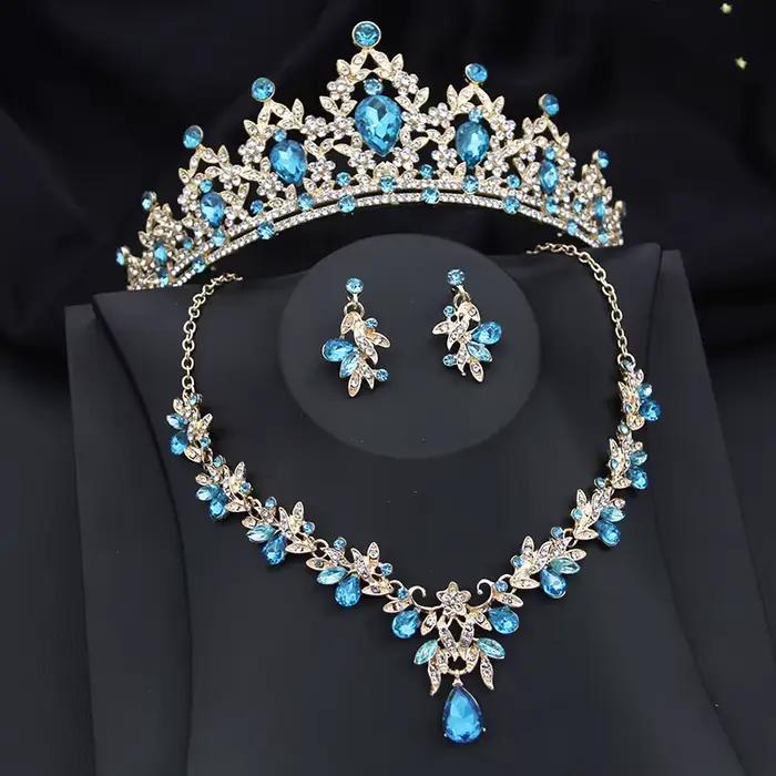 Parures de bijoux Princesse Couronne Rose pour Femme – Diadèmes