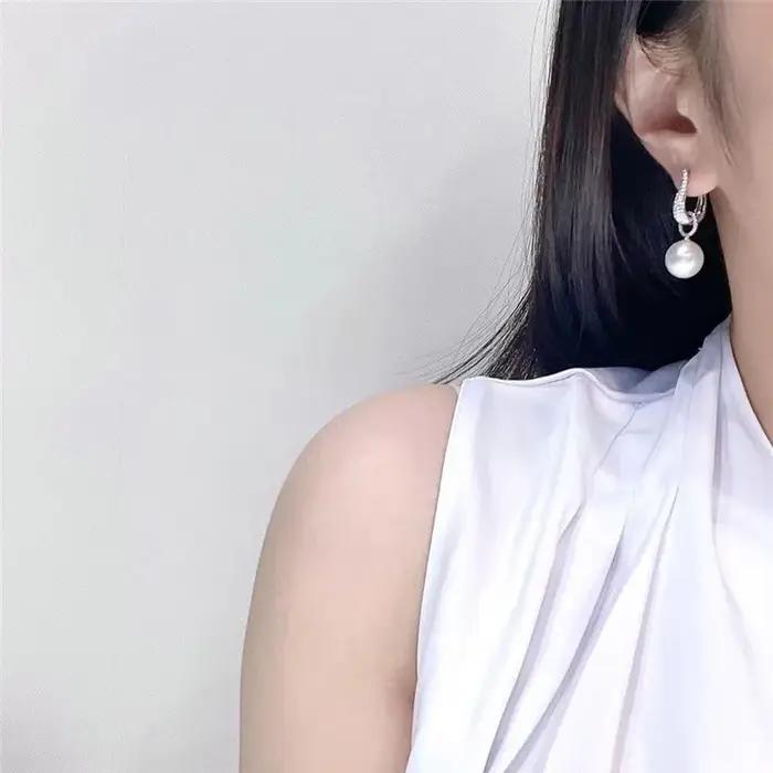 Boucles d'oreilles pendantes en zircone cubique scintillante élégantes et modernes pour femmes occasions spéciales