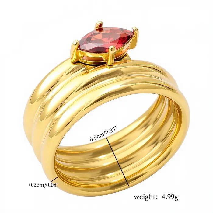 JOVO LOVE – bague en zircone cubique pour femmes