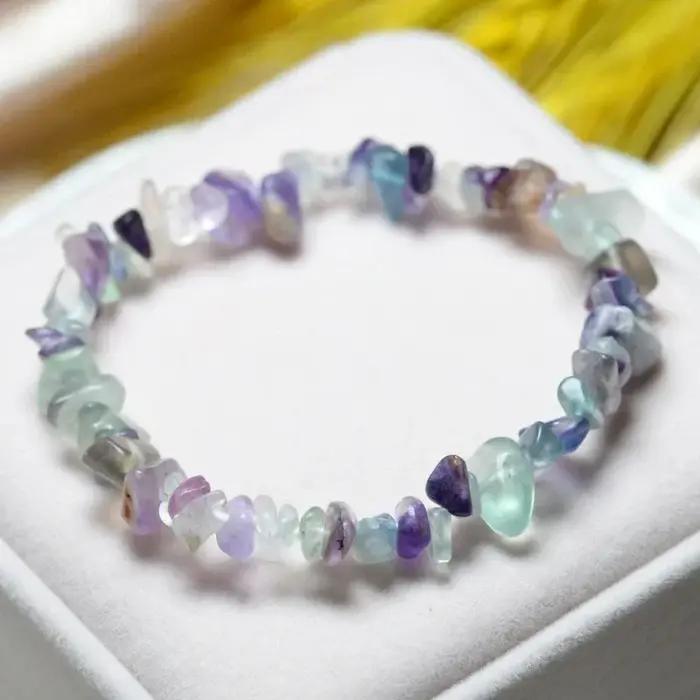 Bracelet en pierre de cristal naturel pour femmes