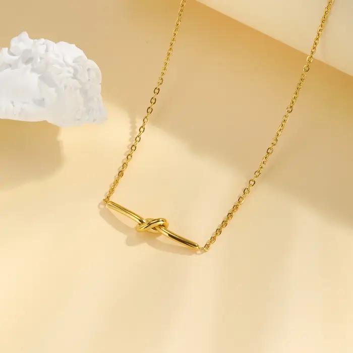 Collier pendentif à nouer le nœud pour femmes