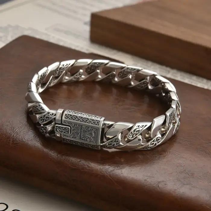 Bracelet en argent sterling S925, prix d'usine, dominateur, réservoir de lion, splendide, tendance,
