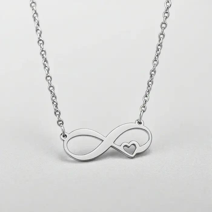 Colliers avec pendentif symboles infinis romantiques pour femmes et filles