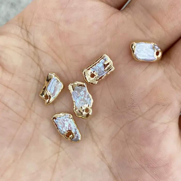 Perles naturelles breloques pour la fabrication de bijoux bracelet à bricoler soi-même accessoires de collier pendentifs 2 pièces