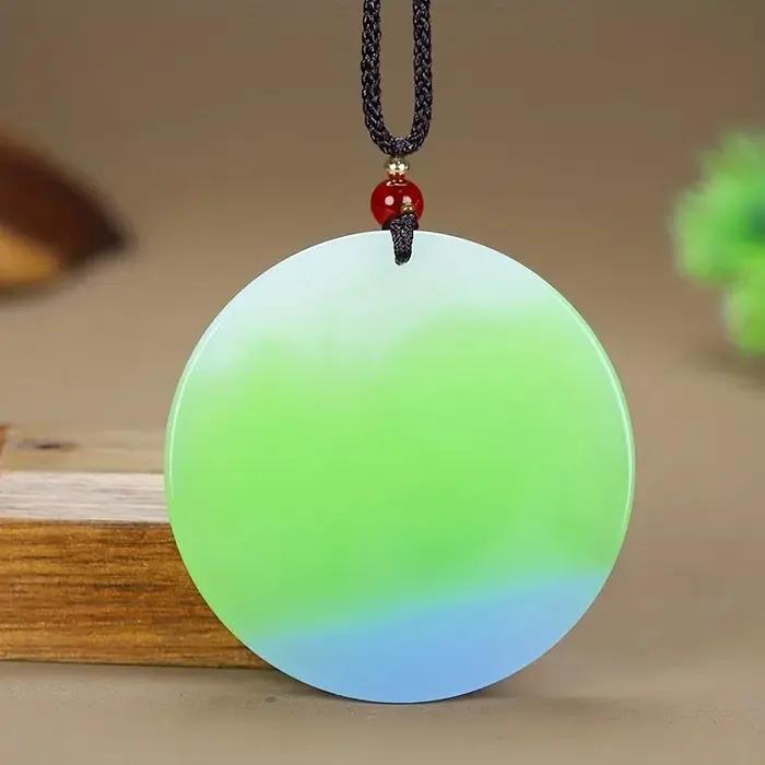 Collier pendentif coloré et naturel