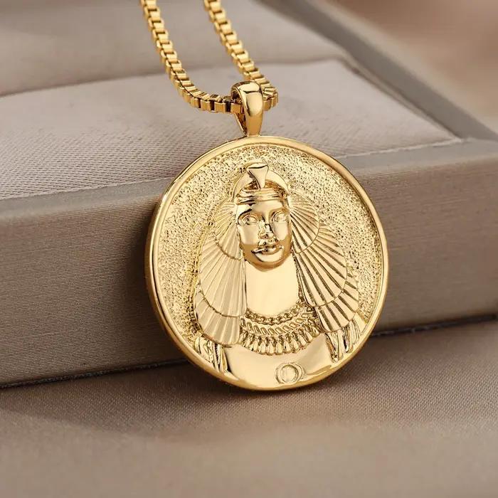 Déesse aphrodite cléopâtre Artemis Athena Hecate collier acier inoxydable mythologie grecque