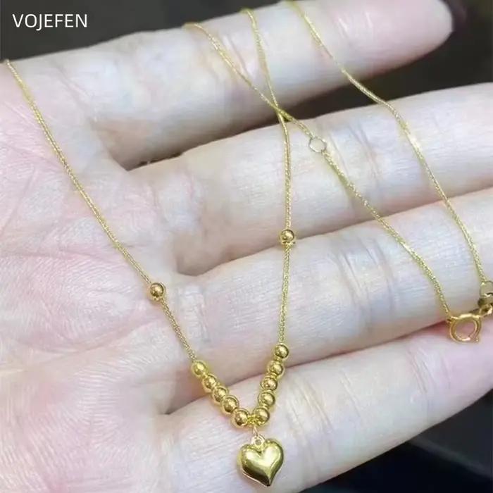 Ensembles de bijoux en or véritable 18 carats pour femmes