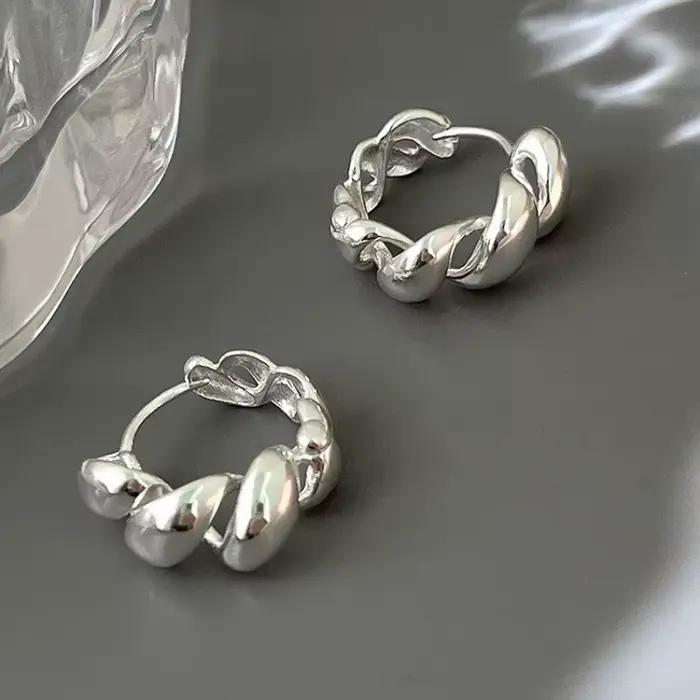 Boucles d'oreilles Vintage en argent Sterling 925 pour femmes, bijoux tendance, prévention des aller