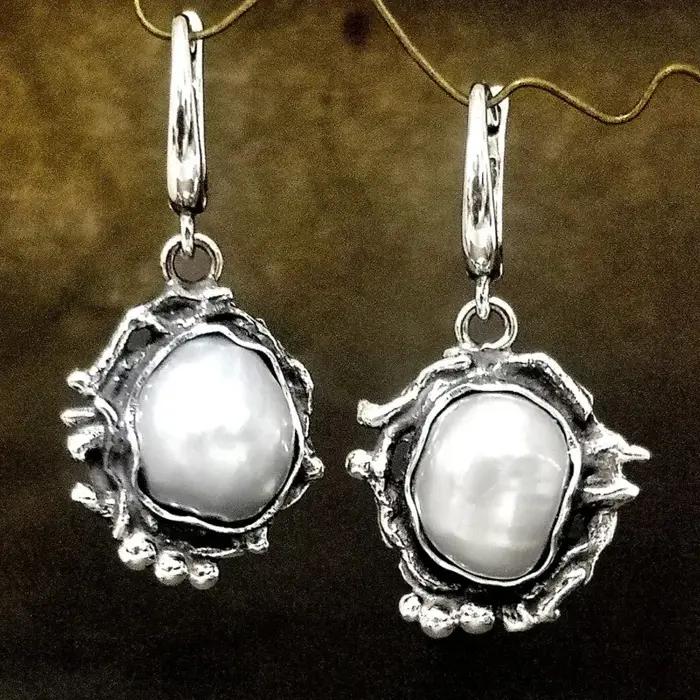 Boucles d'oreilles pendantes géométriques pour femmes