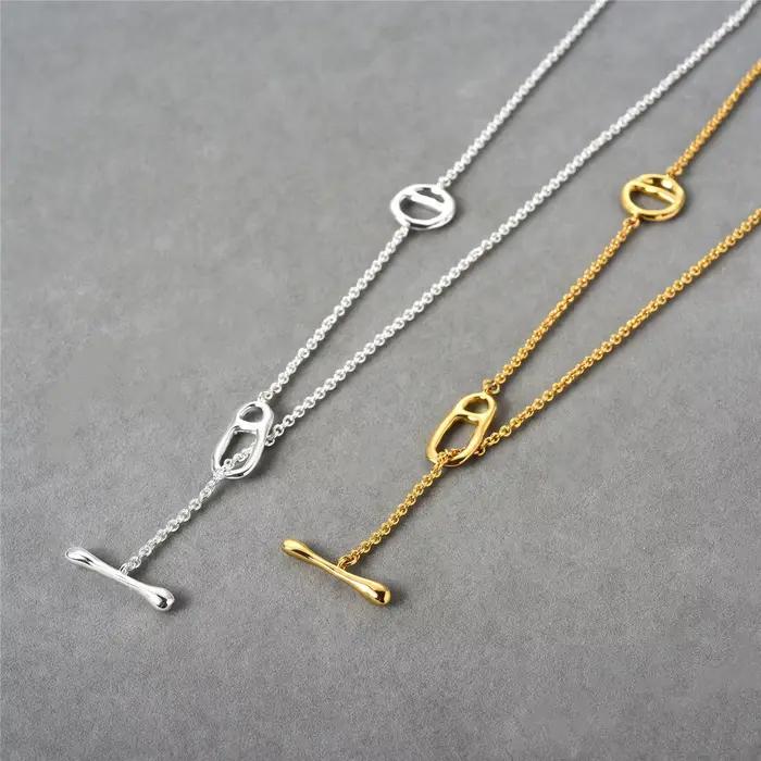 Collier long en grains de café pour femmes