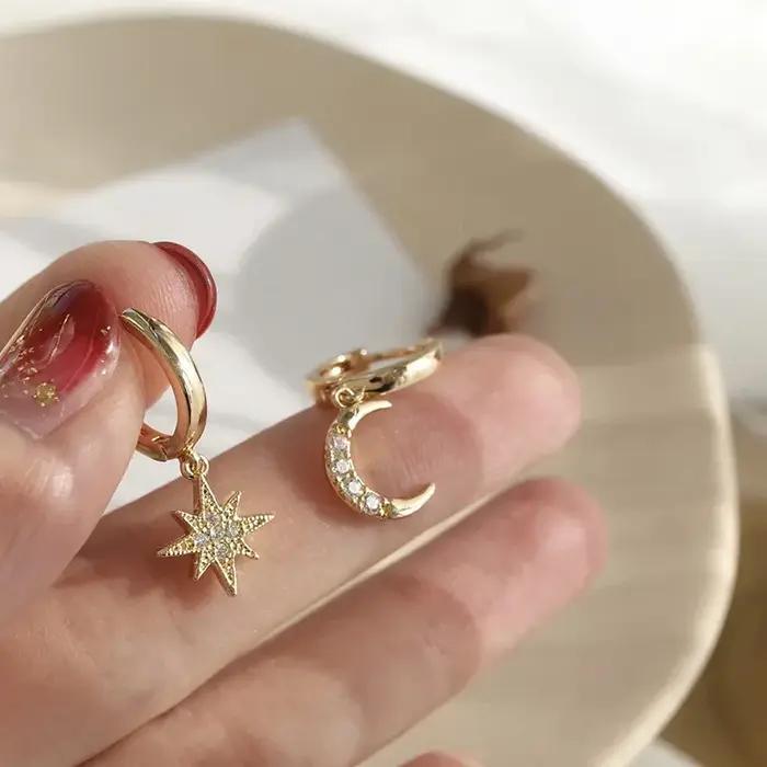 Boucles d'oreilles simples en Zircon pour femmes