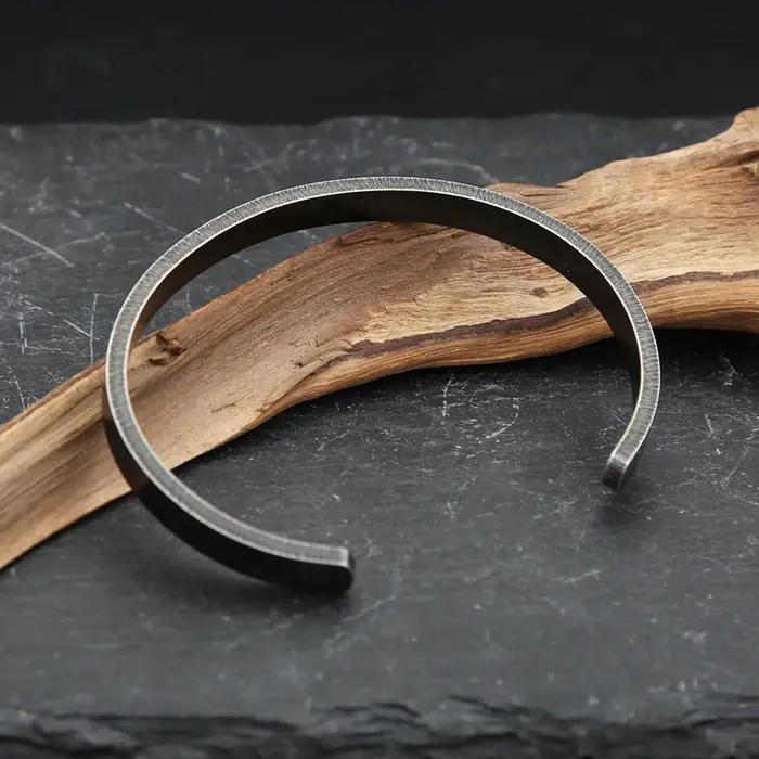 Bracelet Simple noir Vintage pour hommes et femmes