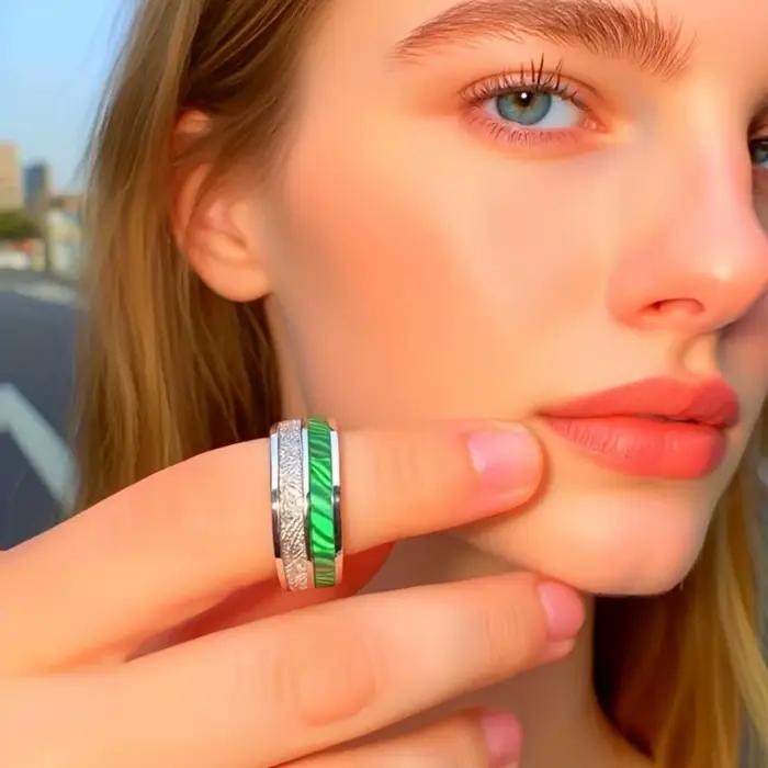 Bague de cocktail en acier inoxydable unisexe avec motifs irréguliers, pour femmes et hommes, idéale pour les occasions quotidiennes et spéciales