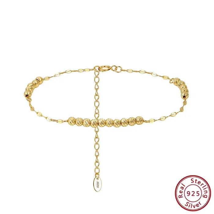 KISS MANDY – bracelets originaux en argent Sterling 925, chaîne perlée de 3mm, ensemble de bracelets