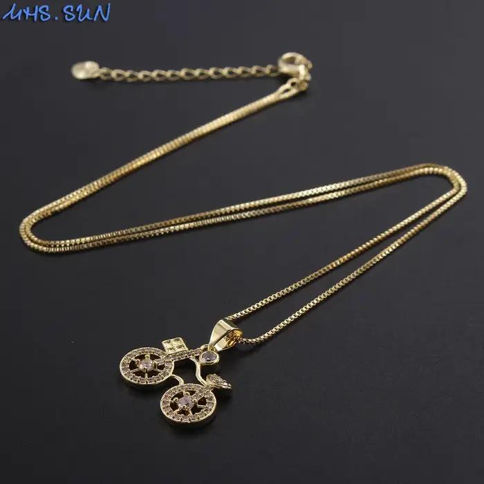 MHS.SUN Collier pendentif vélo brillant en zircon