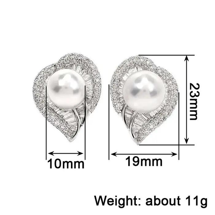 Huitan – boucles d'oreilles fantaisie en fausses perles pour femmes