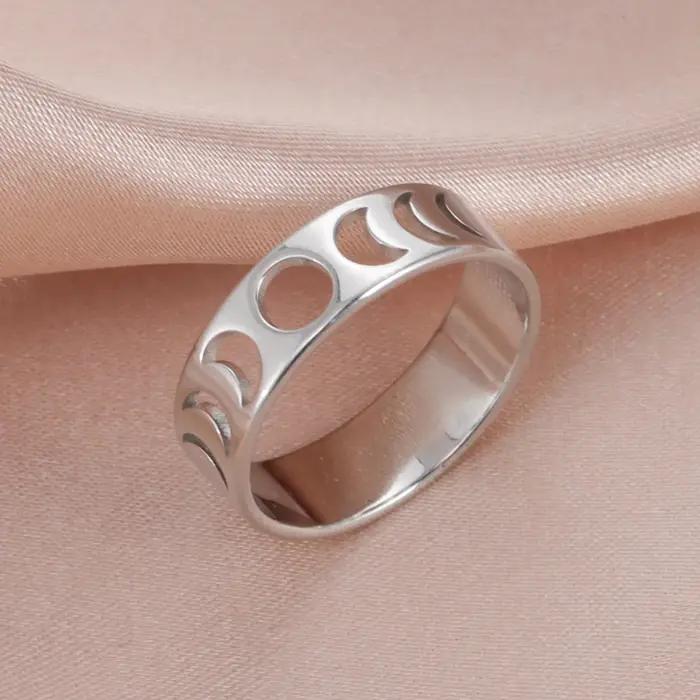Teamer Bague en forme de croissant de lune pour femmes