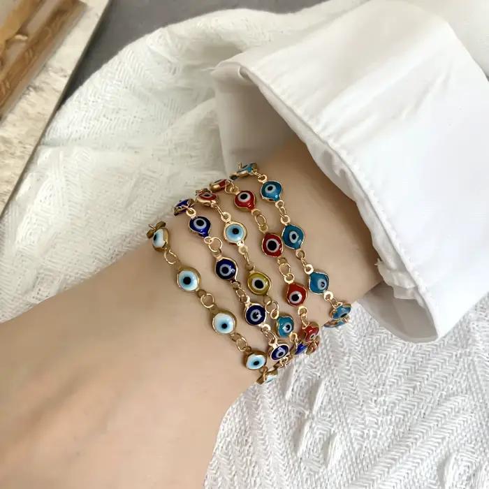 Bracelet porte-bonheur turquie mauvais œil pour femmes et hommes