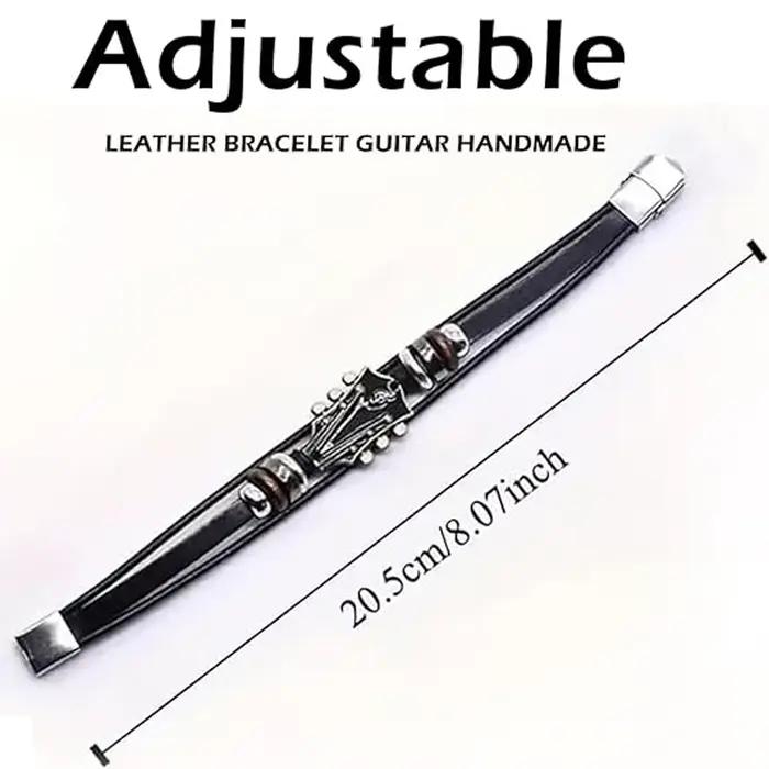 Bracelet de guitare rétro en simili cuir