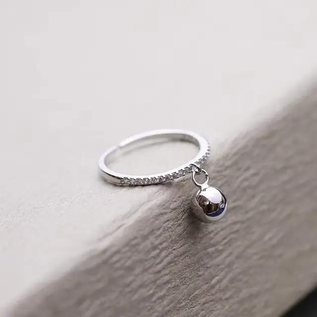 Bague minimaliste en argent regardé 925 pour femme, cloche géométrique, bijoux de fête d'anniversair