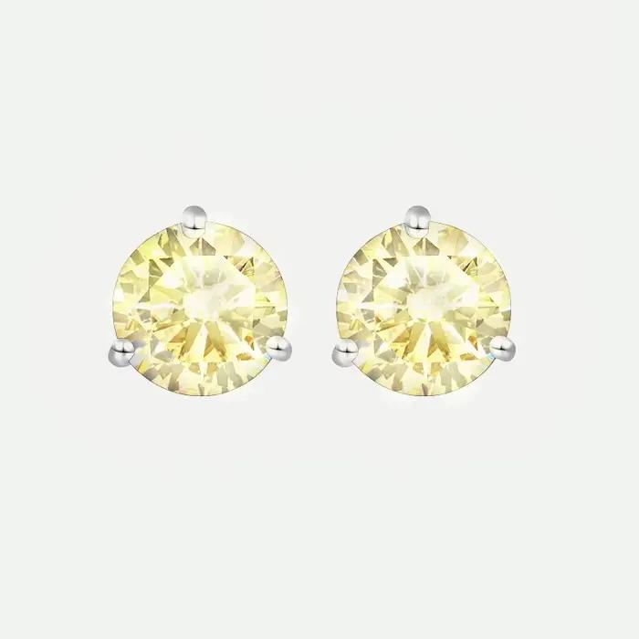 Gica Gema-Boucles d'oreilles à tige en diamant Moissanite pour femme, argent regardé S925, haute qualité, Rotterdam, bijoux de mariage étincelants, 0.5-1ct