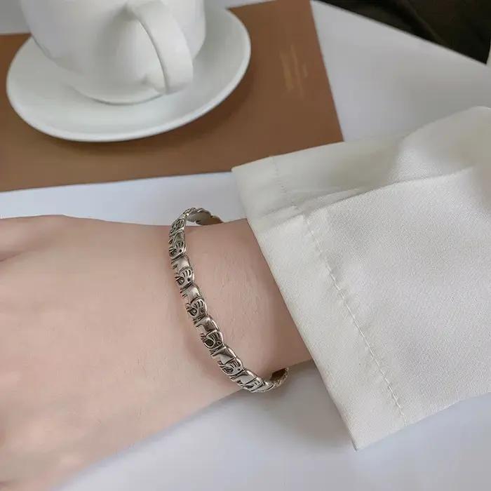 Nouveauté Bracelets Ouverts en Argent Sterling 925