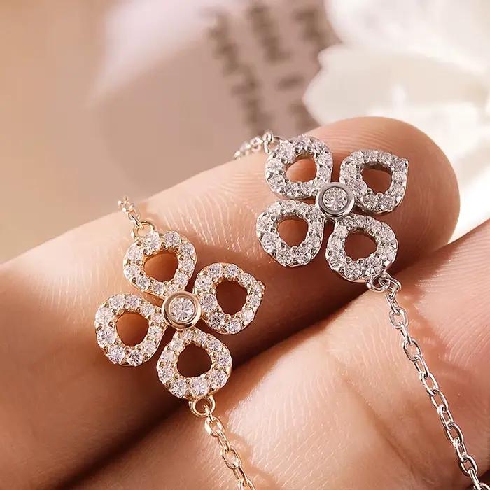 Bracelets Smyoue ajustables en moissanite pour femmes