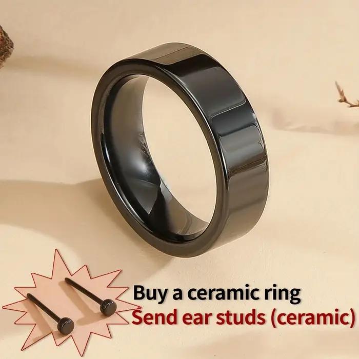 Bague en céramique minimaliste de style européen et américain