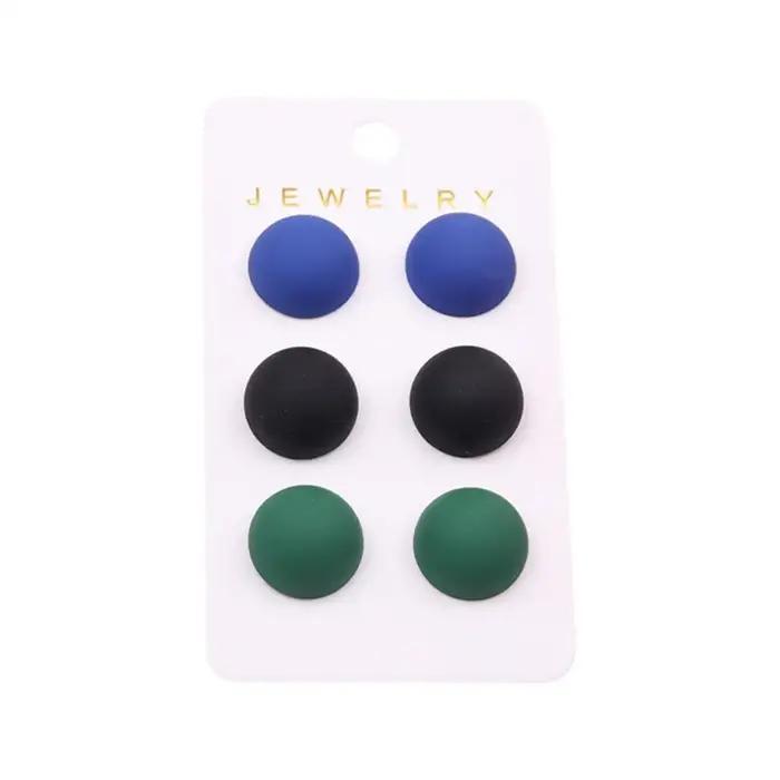 Boucles d'oreilles minimalistes en acrylique bleu rouge violet vert pour femmes occasions spéciales mode élégance discrète confort durable polyvalentes