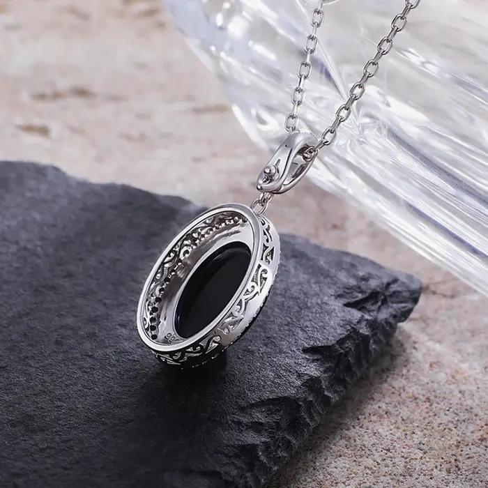 Pendentifs en pierre de lune naturelle en argent Sterling 925