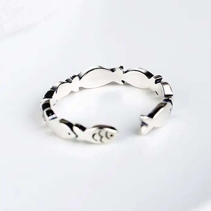 Bagues réglables en argent Sterling 925 pour femmes