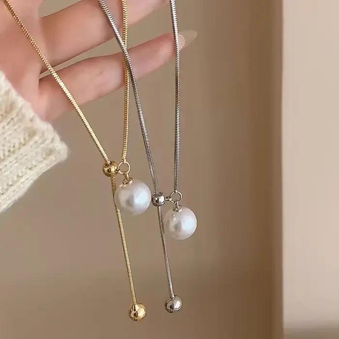 Collier de perles baroques irrégulières pour femmes