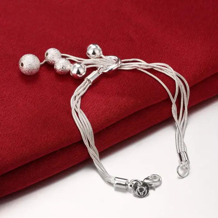 Bracelet à pampilles en argent Sterling 925 pour femmes et hommes