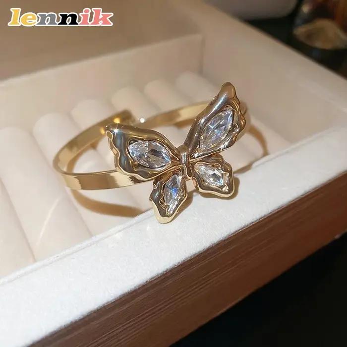 LENNIK Bracelet papillon simple et de niche pour femme