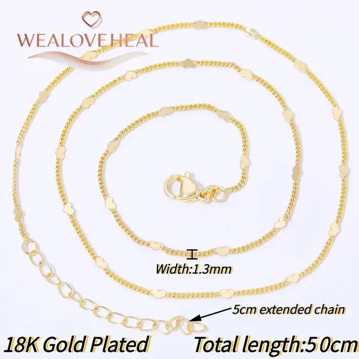 Collier chaîne à maillons en forme de grains de café en laiton plaqué or 18 carats, chaîne à double