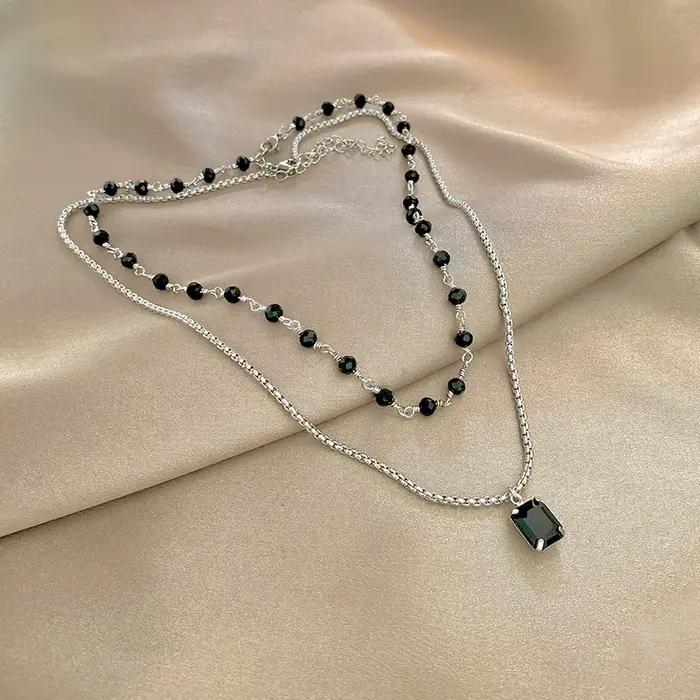 Collier étoile en zircon avec chaîne de maillons pour femmes, bijoux punk à la mode, cadeau de fête pour occasions spéciales